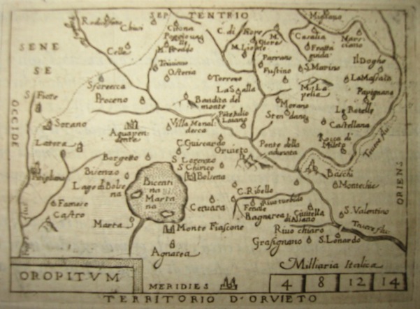 Ortelius Abraham (1528-1598) Territorio d'Orvieto 1598 Brescia